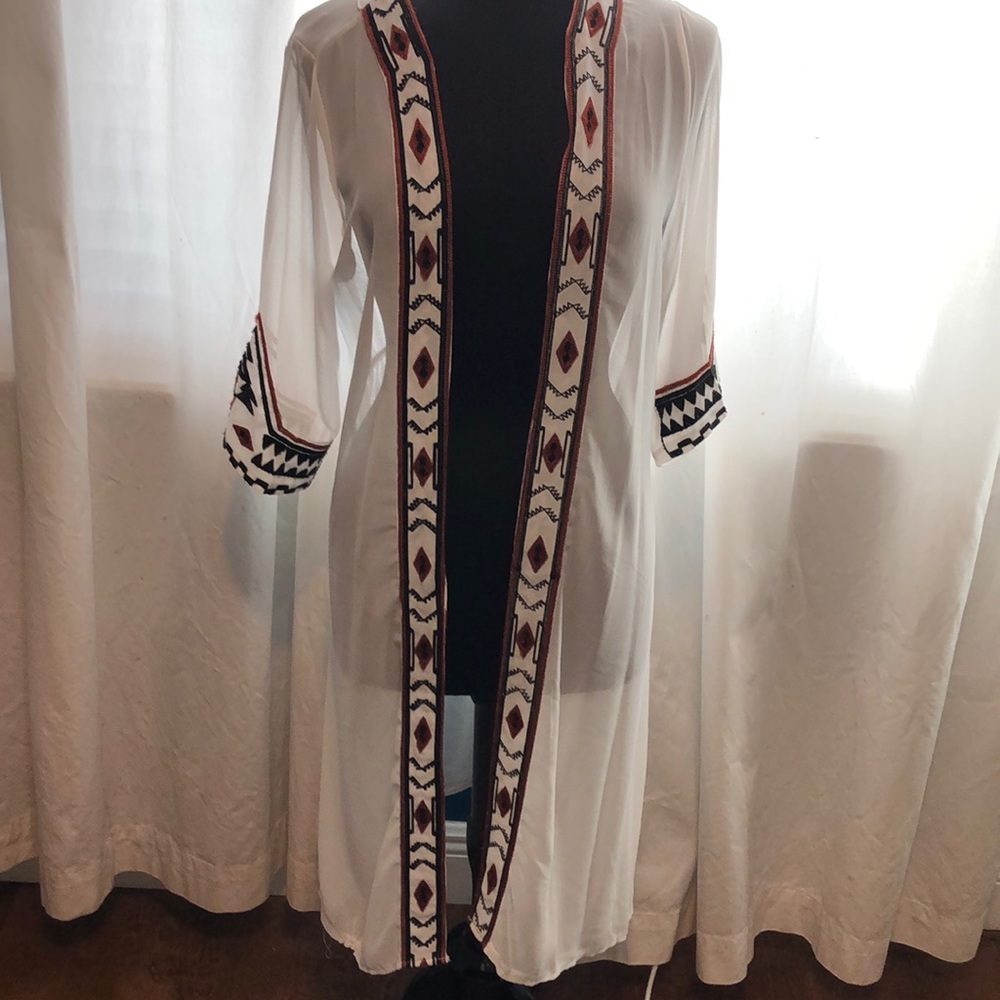 White Sheer Duster